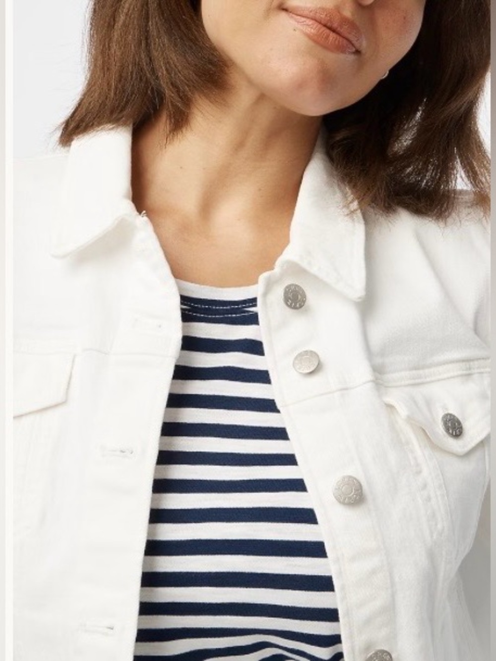 J. Crew Factory Classic Jean Jacket in White Wash - Picture 4 of 8